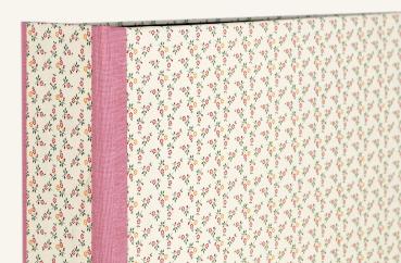 Preview: Ordner mit Blümchenpapier rosa gelb grün